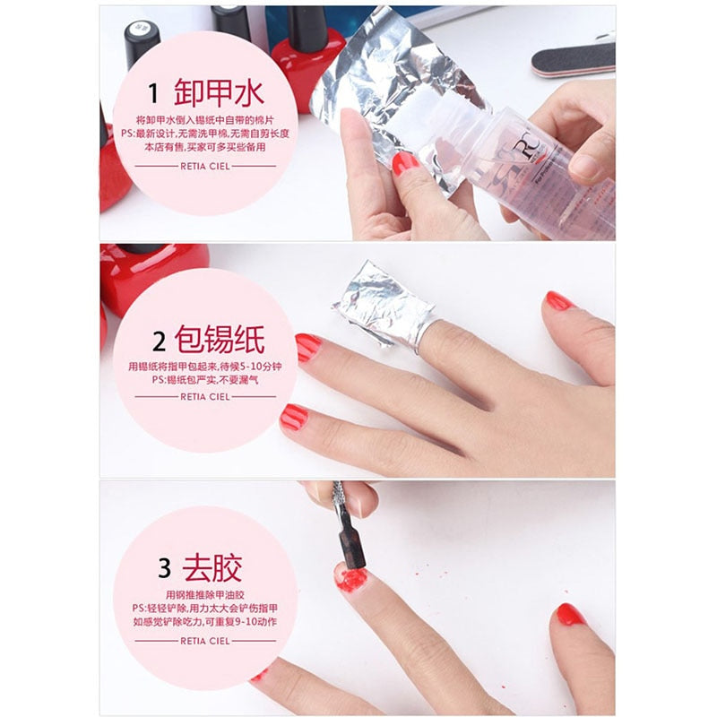 Aluminum Foil Nail Polish Remover